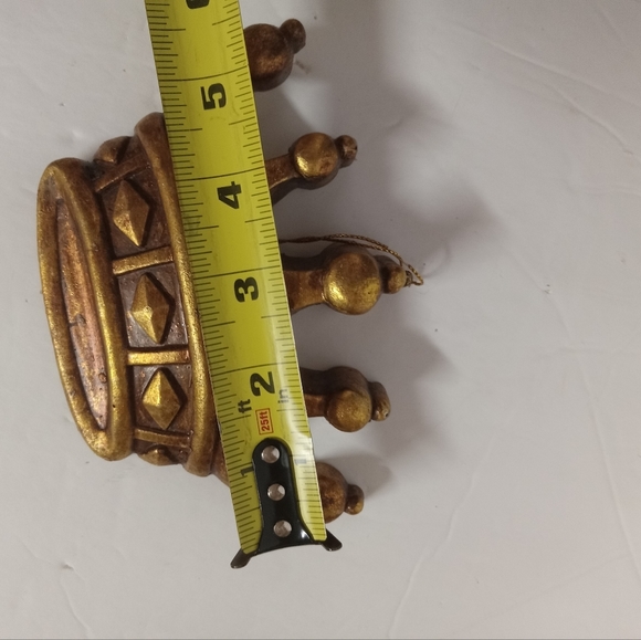 Crown Accent Tree Ornament Resin 5" - Picture 3 of 5